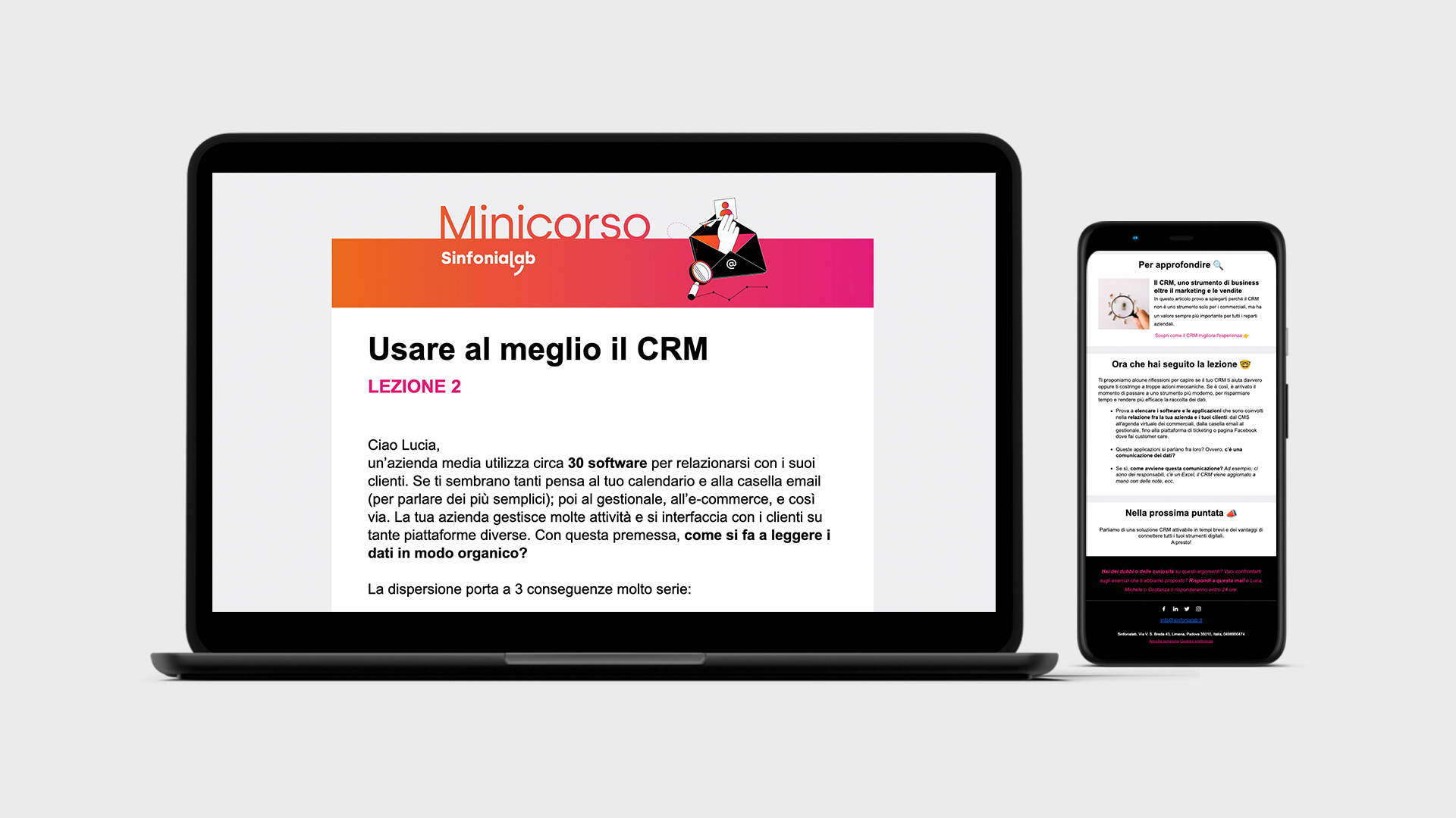 Usare al meglio il CRM mockup